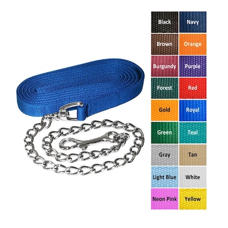 Jacks Lead Shank with 20" Chrome Plated Chain BLACK 872-BK